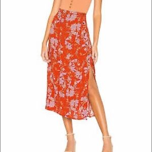 Free People Retro Love Midi Skirt